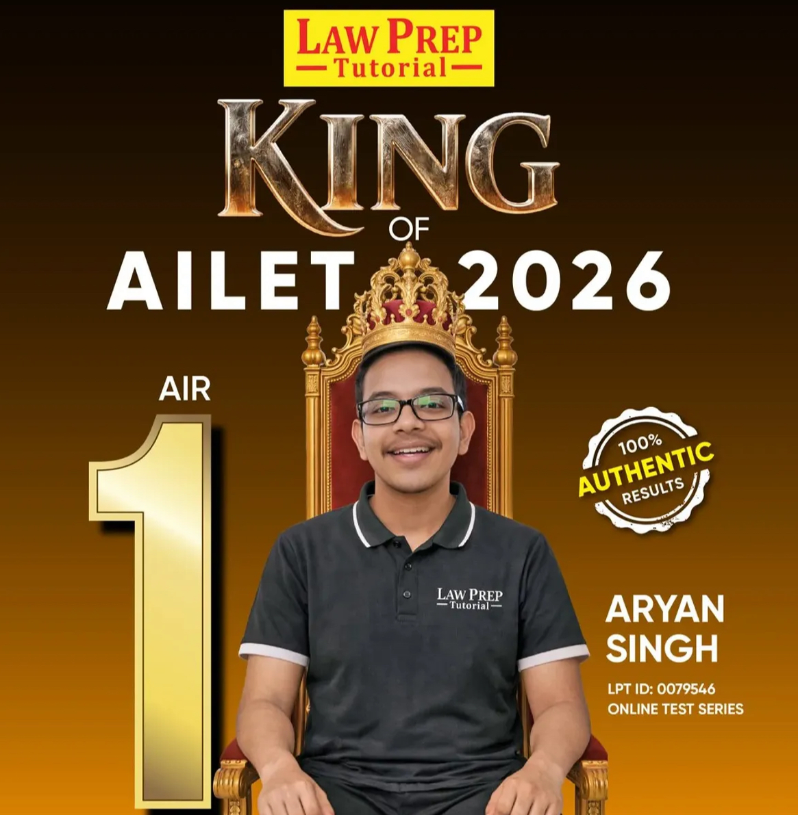 Aryan Singh — AIR 1 AILET 2026